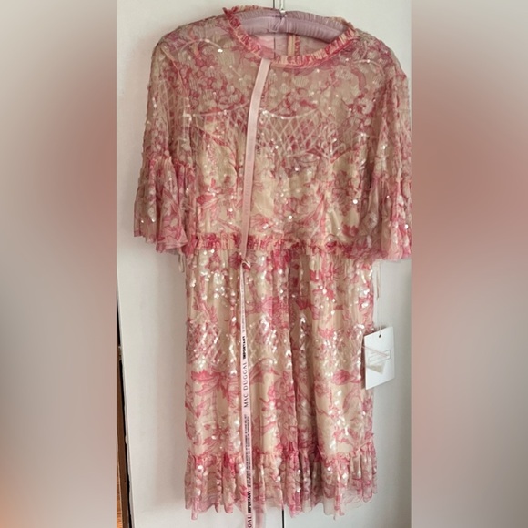 Mac Duggal 9148 Embellished  Floral Mini Dress Size 12 NWT - Picture 7 of 12